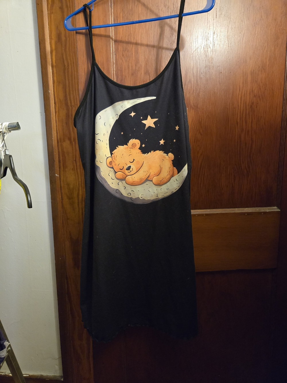 Black Bear Moon Print Slip Nightgown